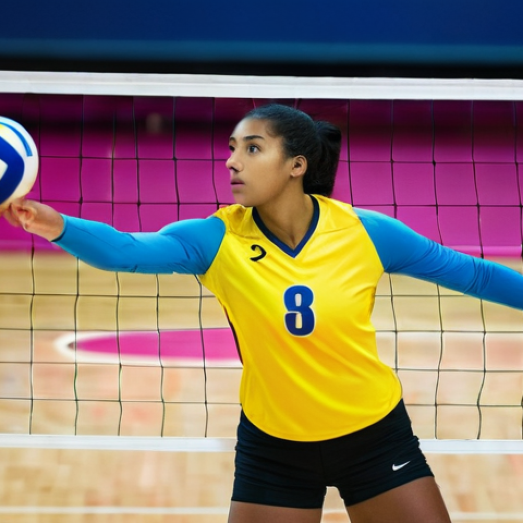 배구 관련 인스타그램 해시태그 - **Dynamic Volleyball Spike:**
    "A male or female volleyball player, captured in a dynamic, high-e...