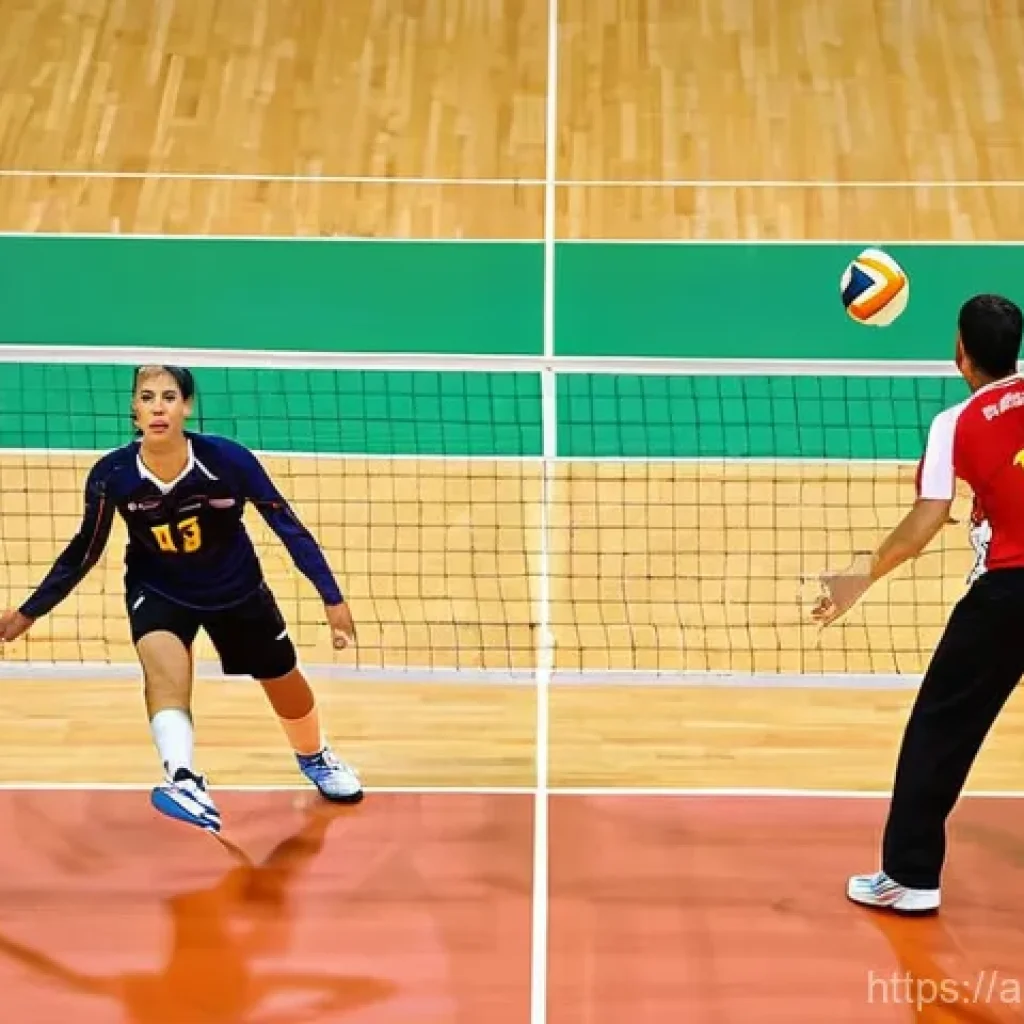 배구 코트 청소 방법 - **Prompt 1: Dynamic Play on a Pristine Court**
"An indoor volleyball court, impeccably clean and...