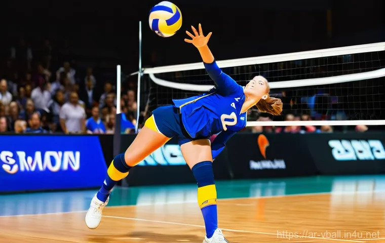 배구 경기에 대한 흥미로운 이야기 - **Volleyball Setter's Intense Focus:** A dynamic, close-up shot of a male or female volleyball sette...