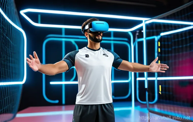 배구 관련 온라인 강의 - A dynamic action shot captures a female volleyball player, of Arab descent, mid-air as she executes ...