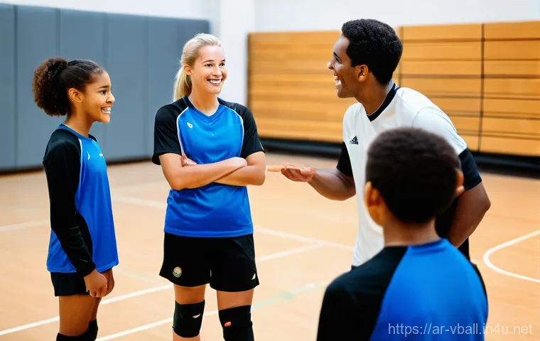 배구 코칭 철학과 원칙 - **Prompt:** "A male volleyball player, aged 18-22, in a dynamic mid-air action shot during a high-st...