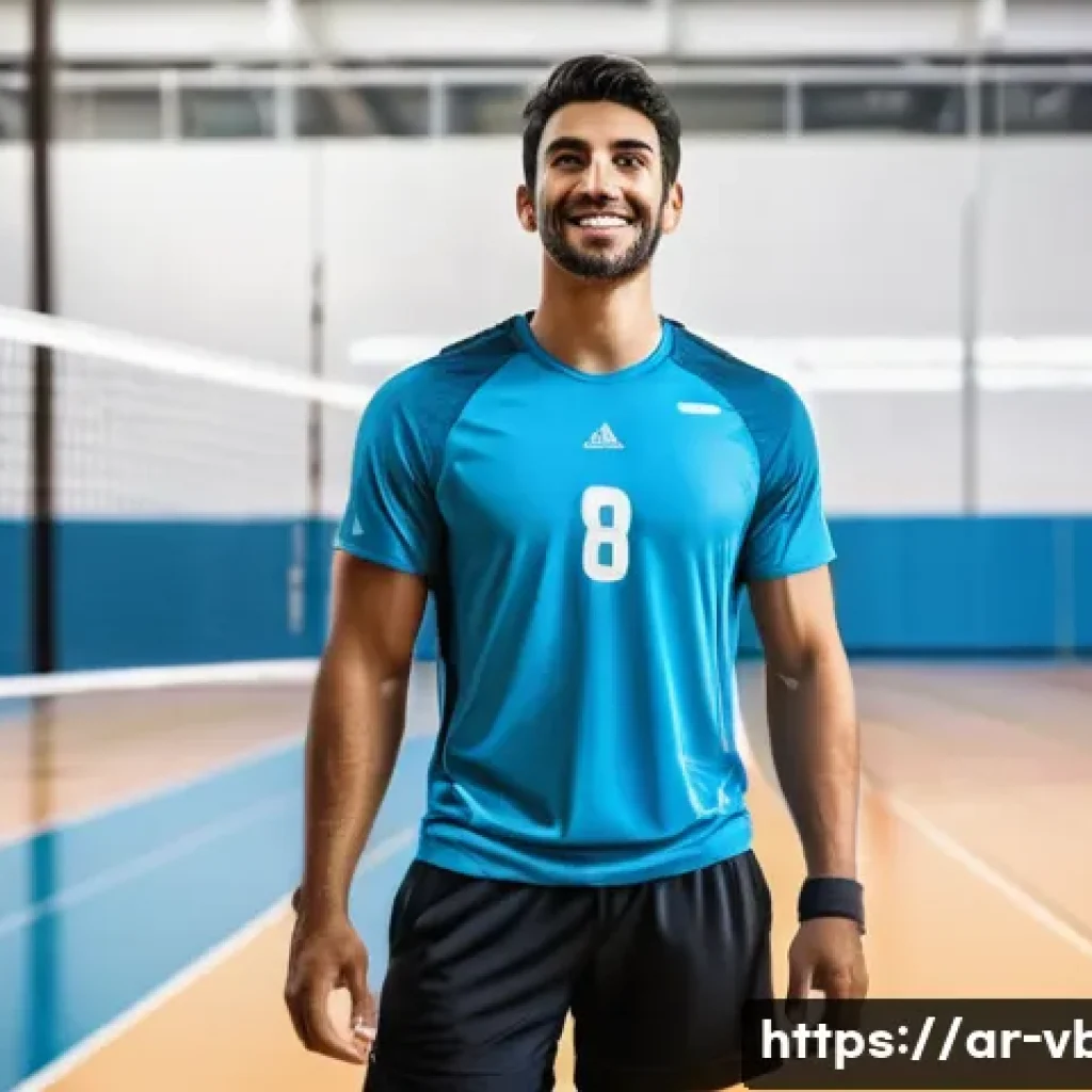 배구 경기 후 휴식법 - **Prompt:** A fit Arab male volleyball player, in his mid-twenties, with a healthy, athletic build. ...