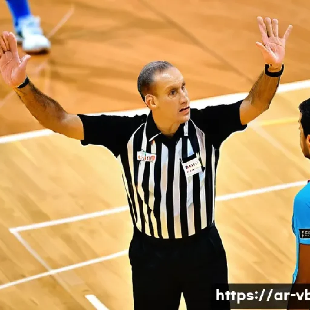 배구 심판 규칙과 제스처 - **Prompt 1: The Silent Language of the Referee**
"A dynamic, medium-shot image capturing a profe...